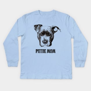 Pit Bull Terrier Mom - Pit Bull Mom Kids Long Sleeve T-Shirt